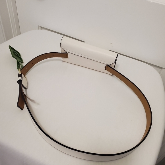 NWT Kate Spade Ivory White Leather Beltbag Large/XLarge, Ret. $98.00 main image 9